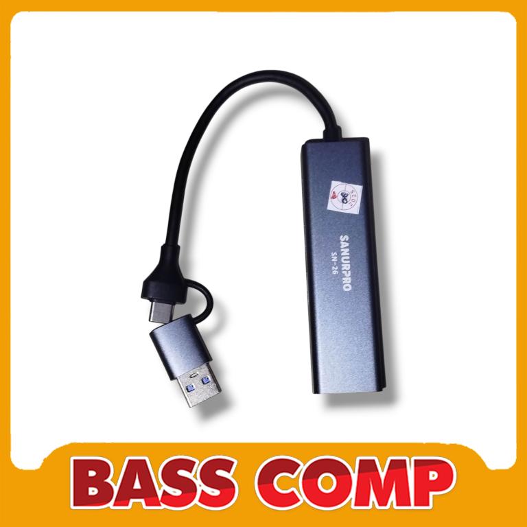 USB TYPE-C TO LAN + HUB 3.0 3 PORT SN-26 GIGABYTE #2