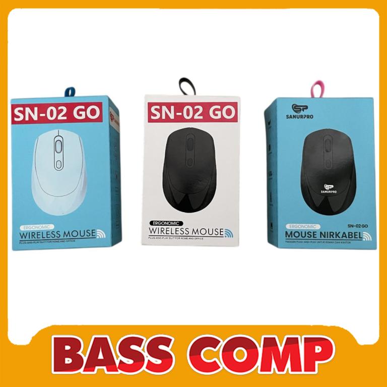 MOUSE SANURPRO SN-02 GO HITAM I PINK I LIGHT BLUE #1