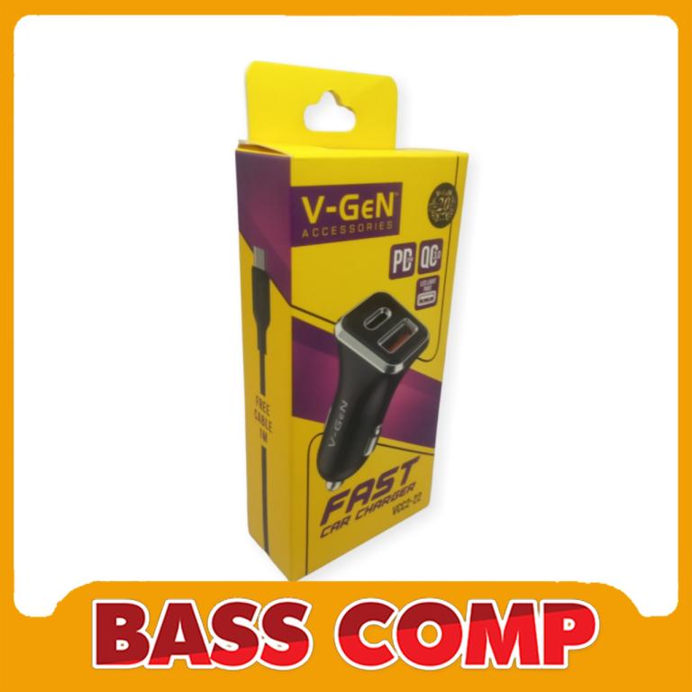 VGEN VCC2-22 CAR CHARGER 1 USB-A 1 TYPE-C, FAST CHARGING 38W #2