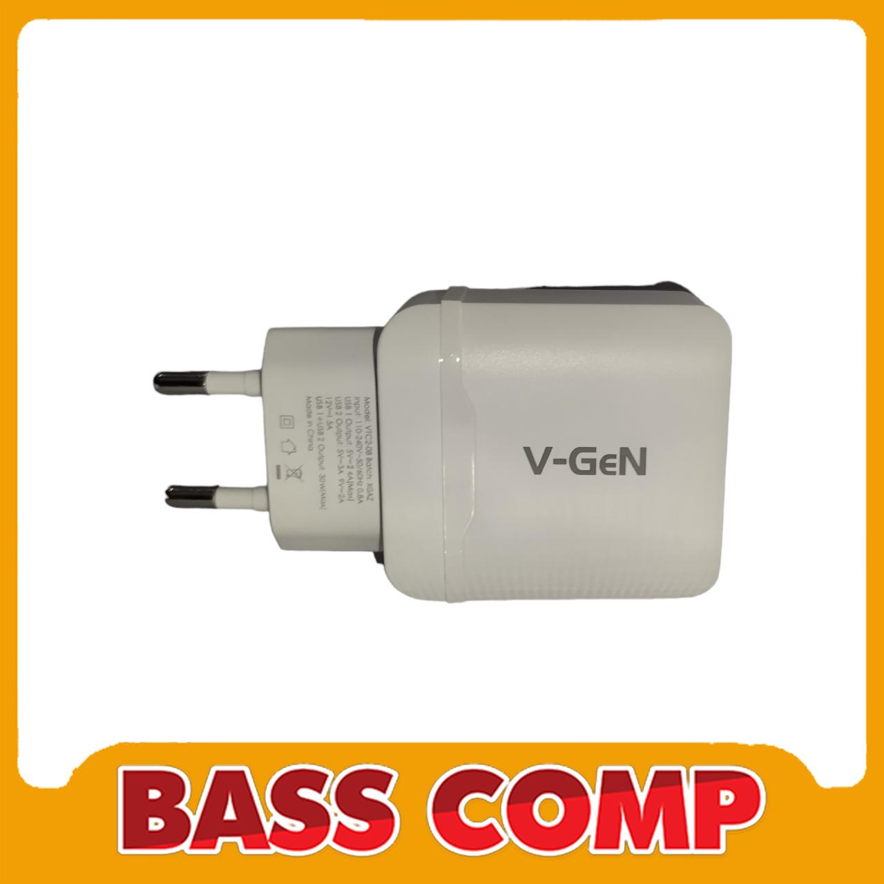 VGEN VTC2-08 TRAVEL CHARGER 2 PORT, 1 FAST CHARGING #3