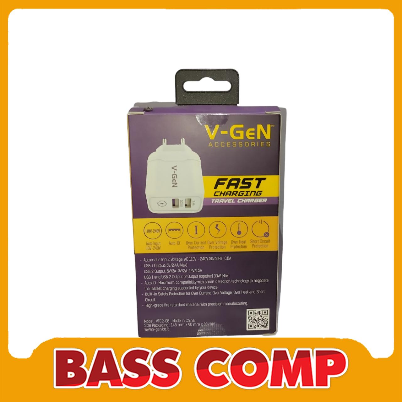 VGEN VTC2-08 TRAVEL CHARGER 2 PORT, 1 FAST CHARGING #4