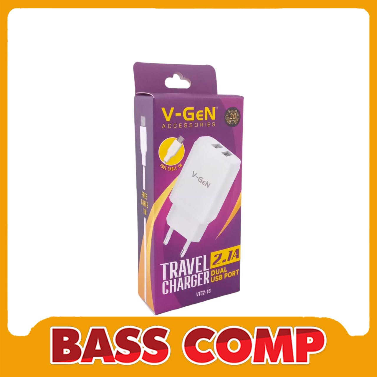 VGEN VTC2-16 TRAVEL CHARGER 2 PORT 2.1A #1
