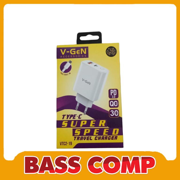 VGEN VTC2-19 30W FAST CHARGER USB-A + TYPE-C PD #1